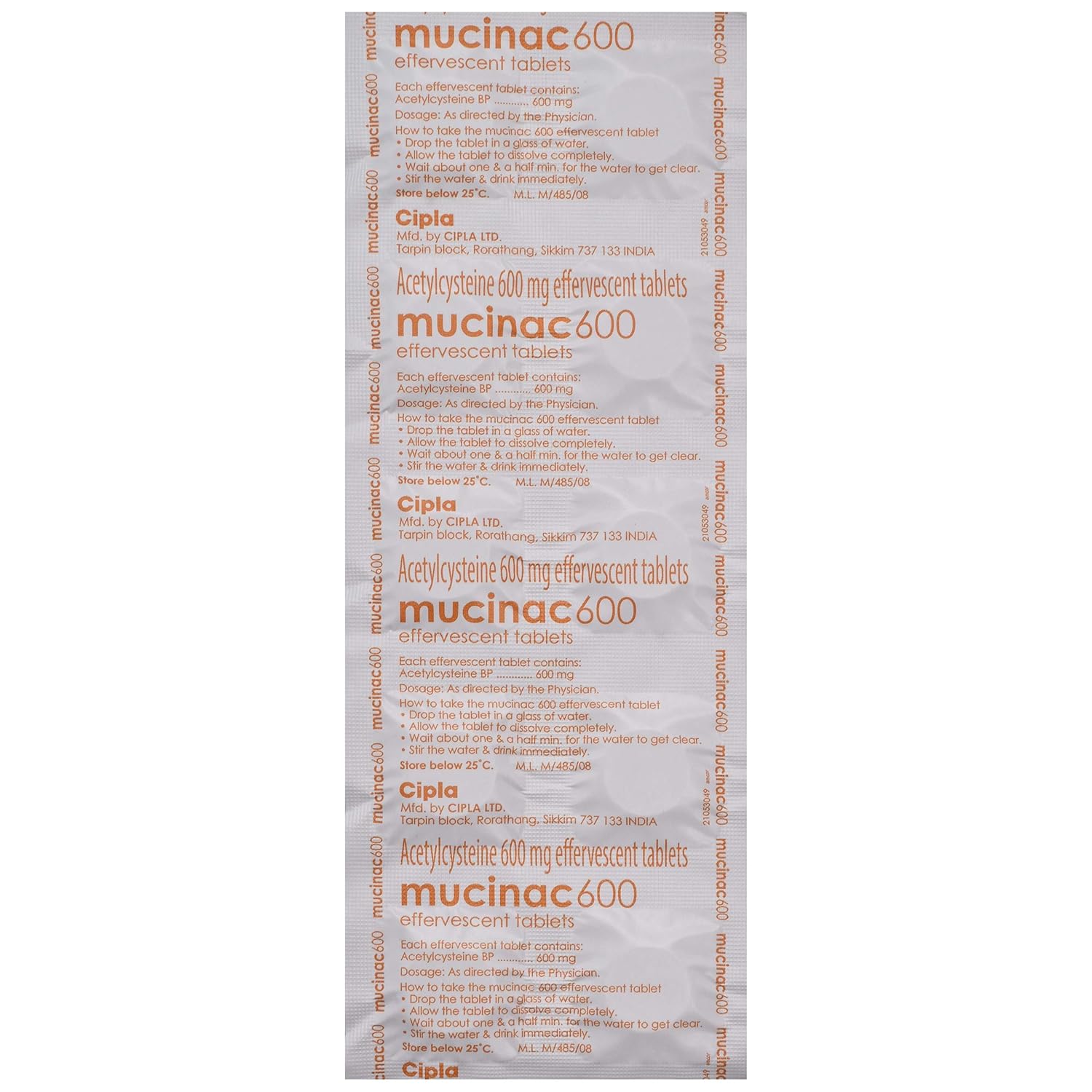 Mucinac Tablets 10's