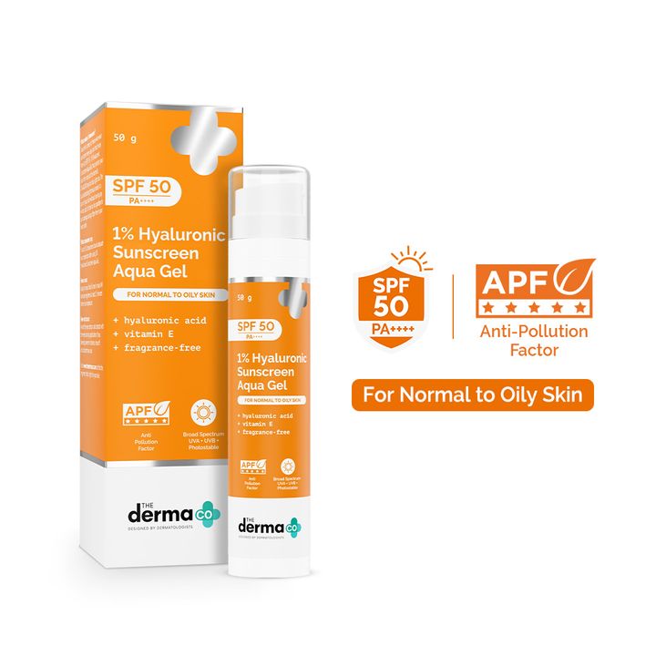 The Derma Co 1% Hyaluronic Sunscreen Aqua Gel Spf 50++