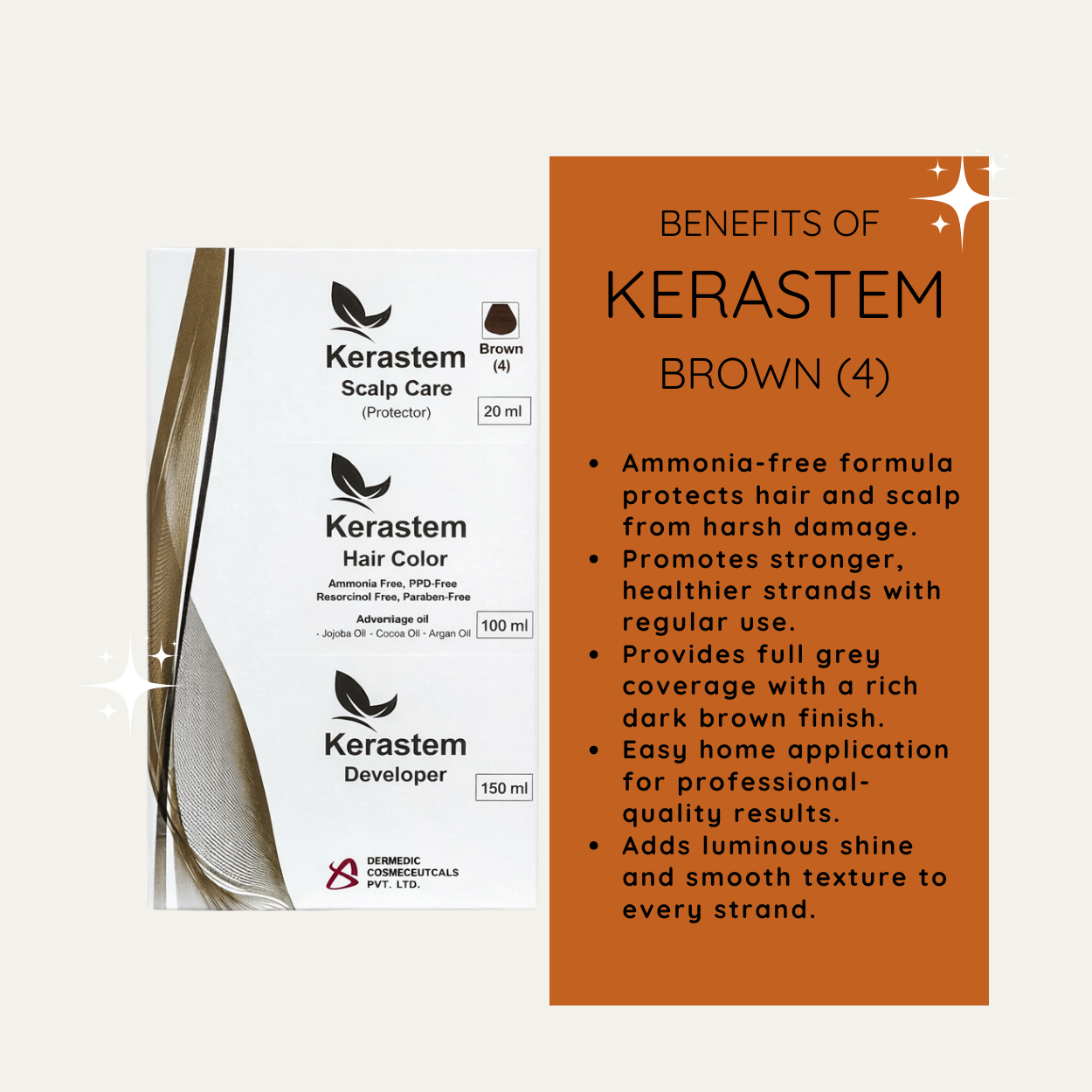 Kerastem Hair Color Brown No.4