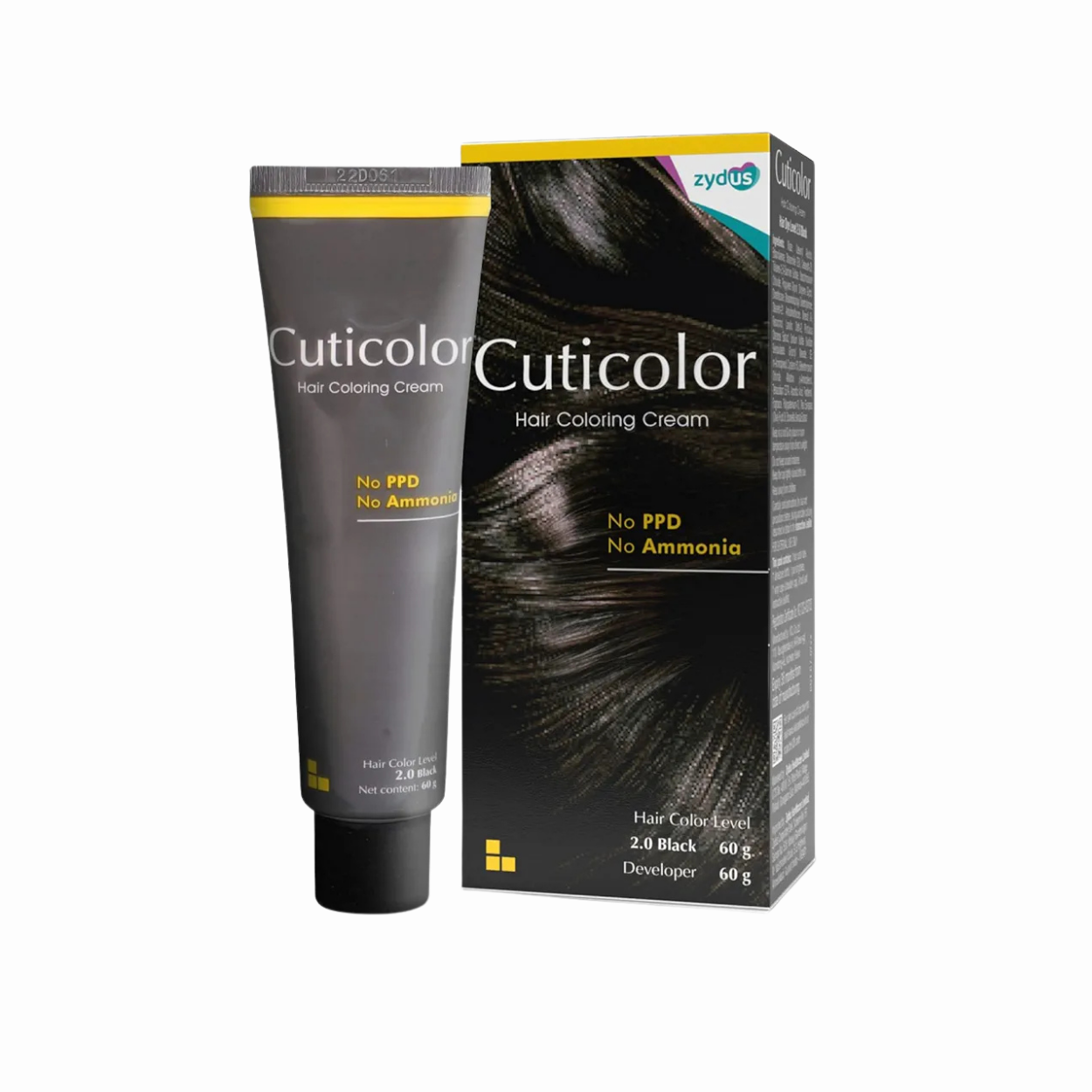 Cuticolor Hair Colouring Cream 2.0 Black