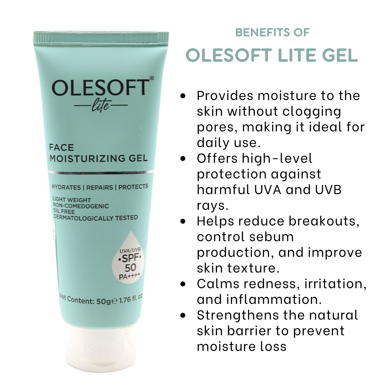 Olesoft Moisturizer Gel 50g - Order Online Now