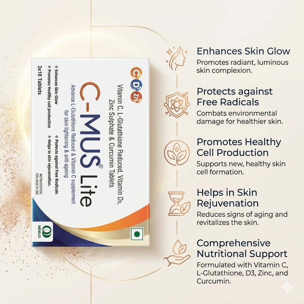 C-Mus Lite Tablets - Vitamin C for Skin & Muscle Health